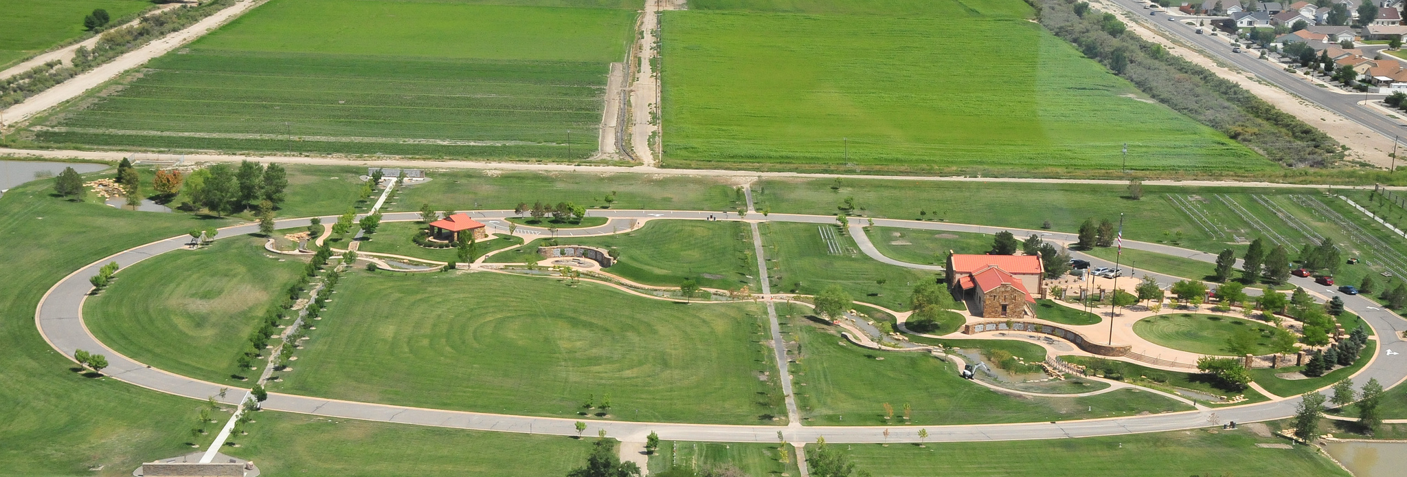 Cemetery arial view
